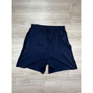 Quince Mens 100% Washable Silk Lounge Shorts Indigo Navy Blue XL CMA01 FA24